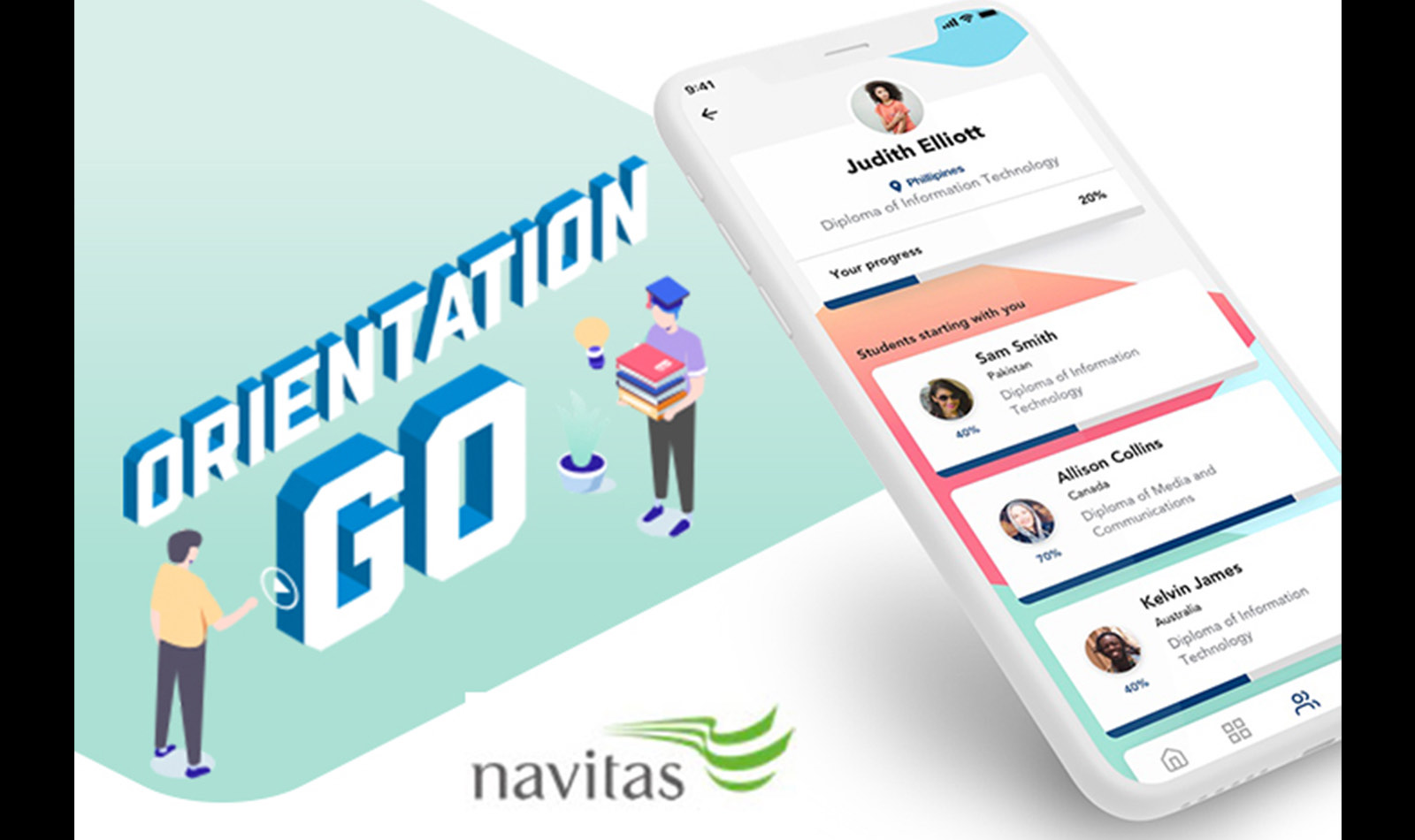 Navitas Orientation Go case study visual