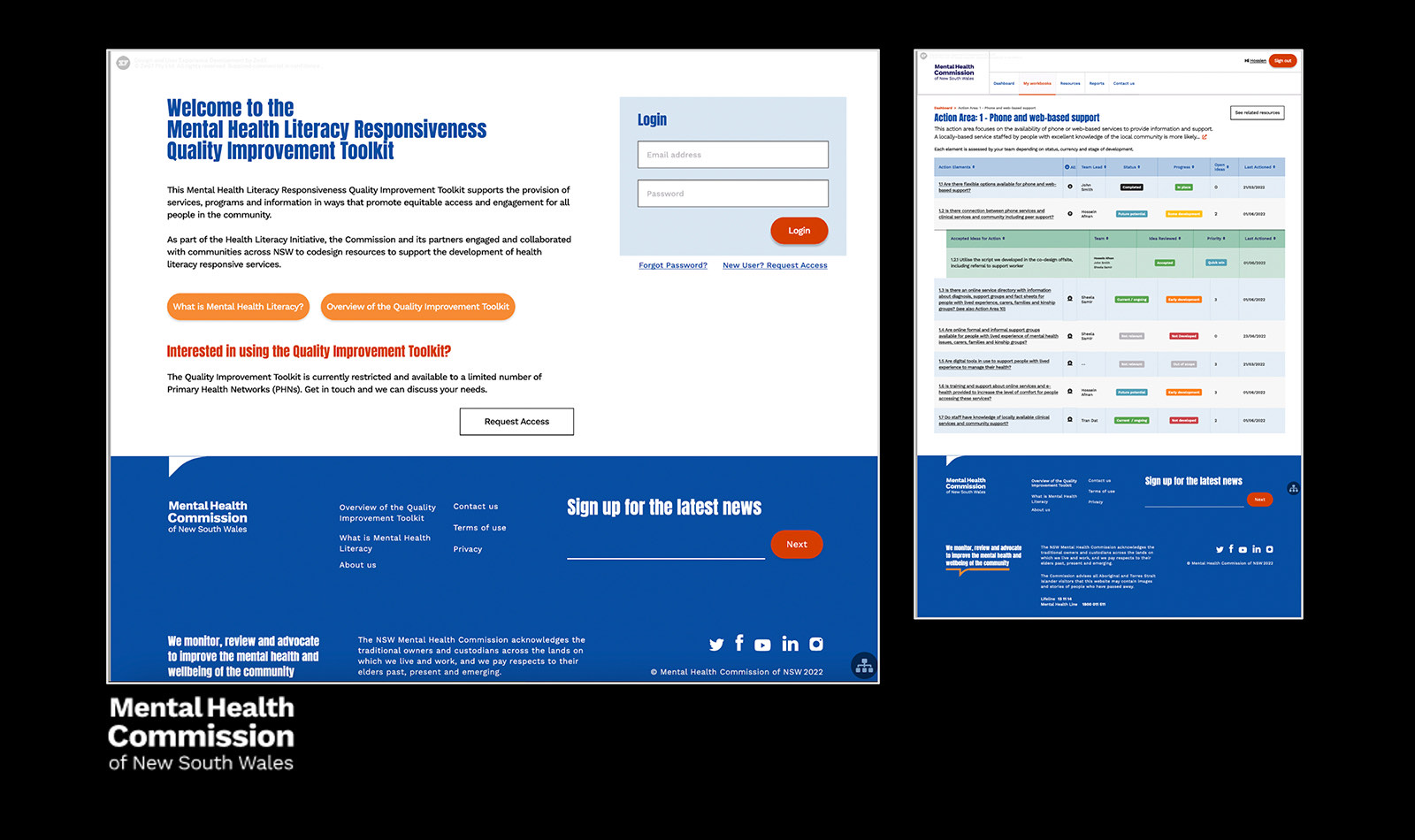 NSW Mental Health Commission UX and UI consultation case study visual