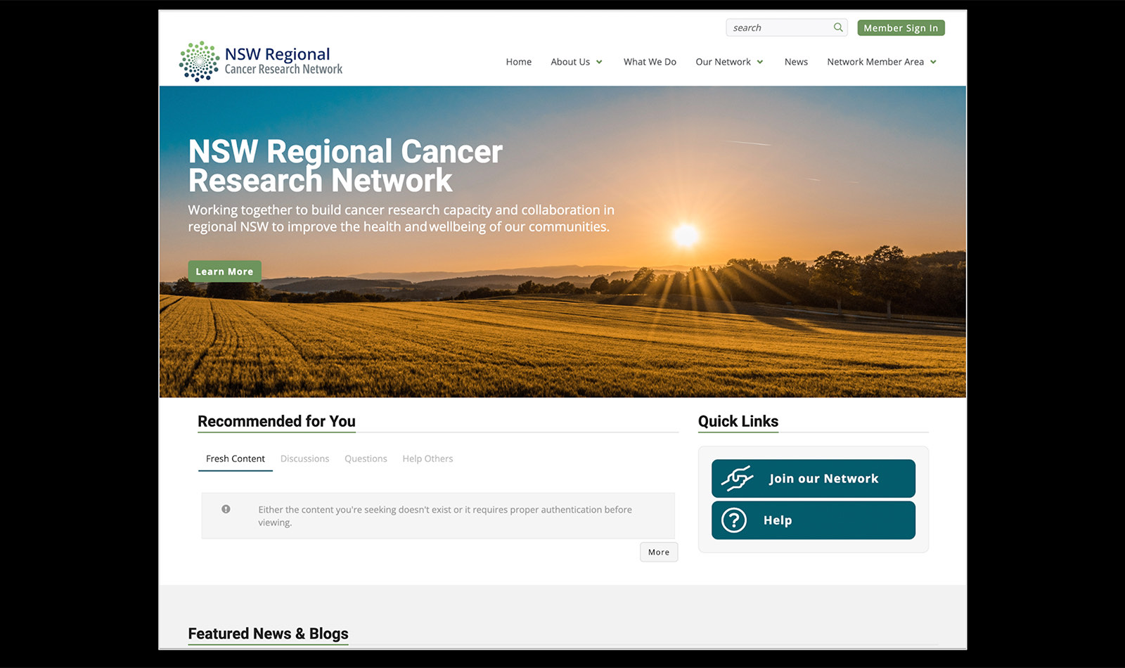 NSW Regional Cancer Research Network case study visual